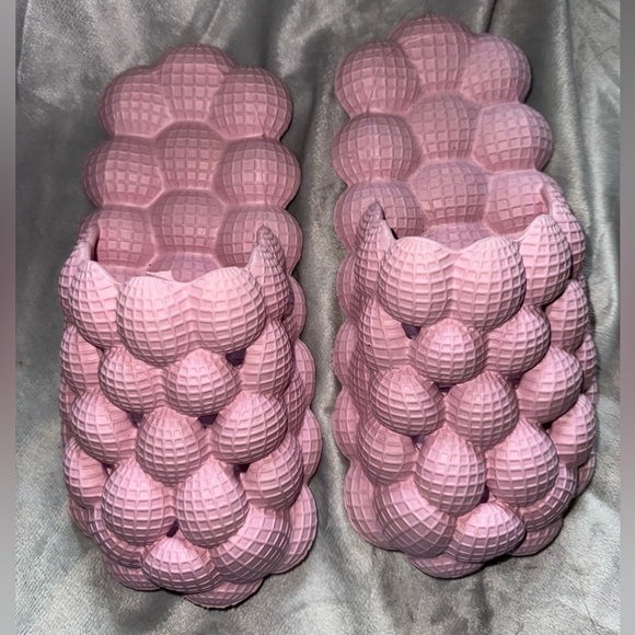 ladies pink bubble slides women shoes baby outdoor summer spring girly 6/7 S - Picture 1 of 5